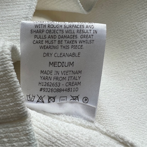 Scanlan Theodore Crepe Knit Tank Top in Cream Size M - Picture 4 of 5